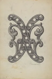 Austin L Prints: Gate, 1937. Creator: Austin L. Davison