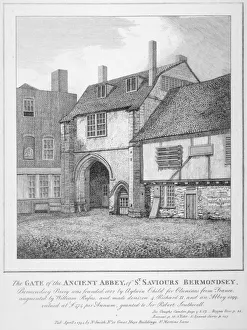 The gate to the Abbey of St Saviour, Bermondsey, Southwark, London, 1794