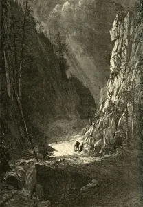New Hampshire Prints: Gate of the Crawford Notch, 1872. Creator: Harry Fenn