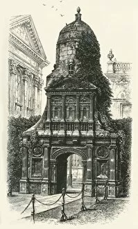 University Gallery: The Gate of Honour, Caius College, c1870