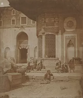 Constantinople Gallery: Gate to Imperial Palace and Fountain of Ahmed III, 1857. Creator: James Robertson