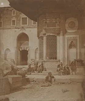 Imperial Palace Prints: Gate to Imperial Palace and Fountain of Ahmed III, 1857. Creator: James Robertson