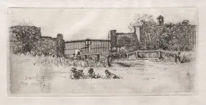 Otto H Bacher American Prints: The Gate, Lustheim, 1879. Creator: Otto H. Bacher (American, 1856-1909)