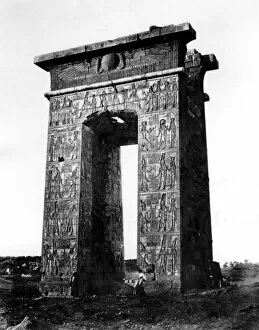 Bonfils Collection: Gate to the north of Karnak, Nubia, Egypt, 1878. Artist: Felix Bonfils