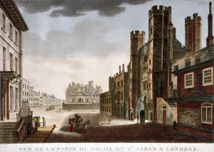 Turret Prints: Gate of St Jamess Palace, Westminster, London, c1800