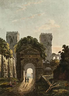 Aquatinthand Coloured Aquatint On Paper Gallery: The Gate of St. Sebastian, plate seventeen from the Ruins of Rome, published March 1