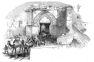 Gate of Tangier - flight of the population, 1844. Creator: Unknown Gate of Tangier - flight of the population, 1844. Creator: Unknown