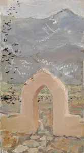 Akseli Gallen Kallela Prints: Gate in Taos, 1925. Creator: Akseli Gallen-Kallela