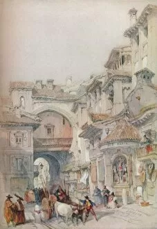 City Walls Collection: Gate of the Vivarrambla, Granada, 1830s, (1930). Creator: David Roberts