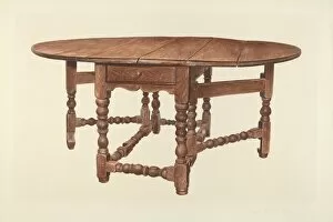 Amos C Collection: Gateleg Table, 1939. Creator: Amos C. Brinton
