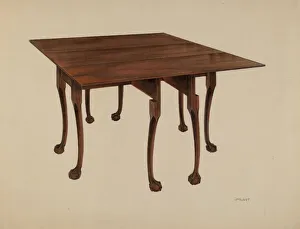 Furniture Leg Prints: Gatelegged (Table) Ball & Claw Feet, c. 1939. Creator: Joseph Sudek