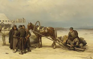 Sokolov Prints: At the Gates. Artist: Sokolov, Pyotr Petrovich (1821-1899)