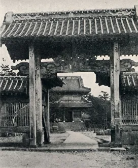 Nichiren Prints: Gates of the Tanjo-ji temple, dedicated to Nichiren