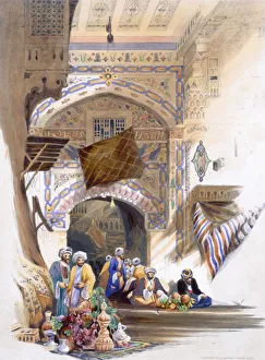 Burr Gallery: Gateway of a Bazaar, Grand Cairo, Egypt, 1846. Artist: A Margaretta Burr