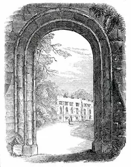Shrewsbury Collection: Gateway of the castle, Shrewsbury, 1845. Creator: Unknown