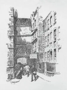 Gateway to Great St. Helens, and Almshouses, 1890 Gateway to Great St. Helens, and Almshouses, 1890