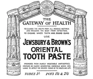 Packaging Prints: The Gateway of Health - use Jewsbury & Brown's Oriental Tooth Paste