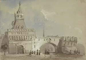 Gateway of the Kitai Gorod, Moscow, 19th century. Creator: Anon