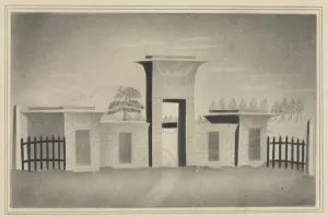 The Gateway of Mount Auburn, near Boston. Creator: Mary Altha Nims (American, 1817-1907)