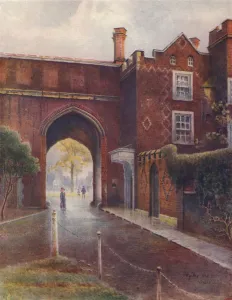Gateway of Richmond Palace, 1910, (1914). Artist: James S Ogilvy Gateway of Richmond Palace, 1910, (1914). Artist: James S Ogilvy
