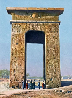 Gateway to the Temple complex of Karnak, Luxor, Egypt, 20th century