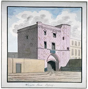Stepney Prints: Gateway of Worcester House, Stepney, London, c1810. Artist