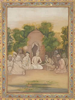 Opaque Watercolour And Gold On Paper Gallery: A Gathering of Holy Men of Different Faiths, ca. 1770-75. Creator: Mir Kalan Khan