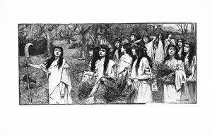 Celtic Polytheism Prints: The Gathering of the Mistletoe. Creator: Rheam, Henry Meynell (1859-1920)