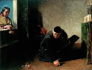 Crouching Prints: Gathering The Offerings, c1855. Creator: John Phillip