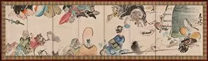 Shibata Zeshin Japanese Gallery: Gathering of Otsu-e Subjects, late 1800s. Creator: Shibata Zeshin (Japanese, 1807-1891)