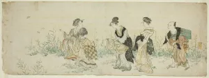 Gathering Spring Flowers, Japan, late 18th/early 19th century. Creator: Kubo Shunman Gathering Spring Flowers, Japan, late 18th/early 19th century. Creator: Kubo Shunman