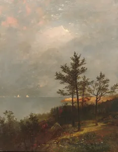 Cloud Collection: Gathering Storm on Long Island Sound, 1872. Creator: John Frederick Kensett
