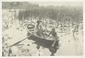 Gathering Water-Lilies, 1886, printed 1886. Creator: Peter Henry Emerson Gathering Water-Lilies, 1886, printed 1886. Creator: Peter Henry Emerson