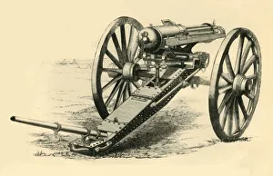The Gatling Mitrailleuse, c1872. Creator: Unknown