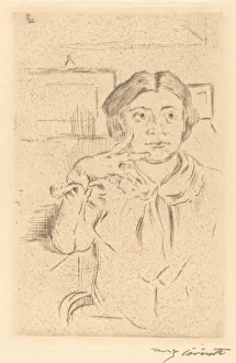 Corinth Lovis Prints: Gattin des Künstlers (Wife of the Artist), 1909. Creator: Lovis Corinth