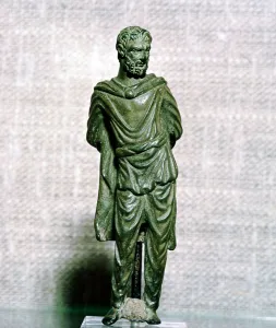 Gaulish Prints: Gaullish prisoner, Roman bronze figure, Umbria, Imperial period
