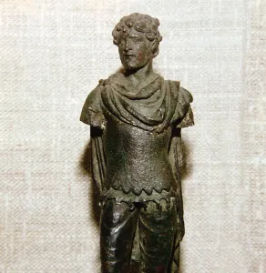 Gaulish Prints: Gaullish prisoner, Roman bronze statuette, c1st century