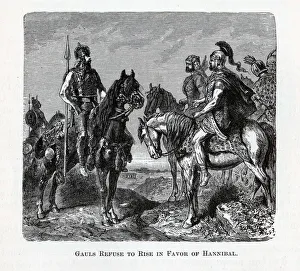 Gauls Refuse to Rise in Favor of Hannibal, 1882. Artist: Anonymous Gauls Refuse to Rise in Favor of Hannibal, 1882. Artist: Anonymous
