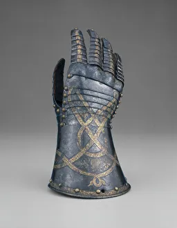 Defence Gallery: Gauntlet from a Tournament Garniture of a Hapsburg Prince, Augsburg, 1571