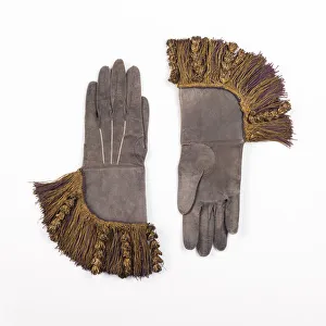 Fringes Prints: Gauntlets, British, 1680-1710. Creator: Unknown