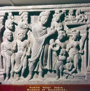 Incident Prints: Gautama Buddha at Rajagriha, the Offering of Dust c2nd century