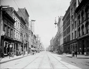 Tram Line Prints: Gay Street, Knoxville, Tenn. between 1900 and 1910. Creator: Unknown