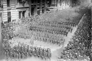 Broadway Prints: Gaynor Funeral - Broadway. 1913. Creator: Bain News Service