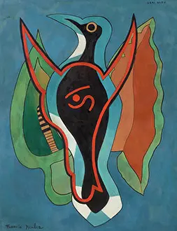 Dadaism Prints: Geai bleu (Blue Jay), c1938-1939. Creator: Picabia, Francis (1879-1953)