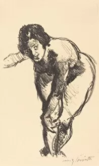 Bending Forwards Gallery: Gebeugter Akt (Nude Bending Forward), 1916. Creator: Lovis Corinth