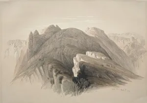 1796 1864 Prints: Gebil Hor. Mount Hor, from the Cliffs Encircling Petra