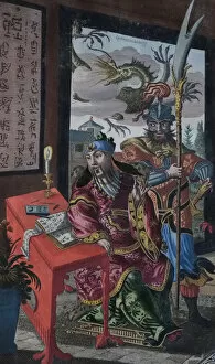 Copper Engraving Collection: Gedenkwaerdig bedryf in het Keizerrijk van Taising of Sina by Olfert Dapper, 1670