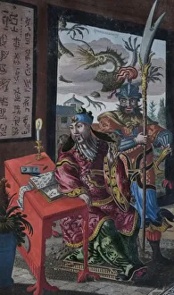 Gedenkwaerdig bedryf in het Keizerrijk van Taising of Sina by Olfert Dapper, 1670
