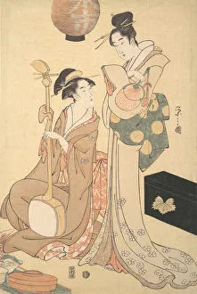 Hosoda Prints: Two Geisha, ca. 1792. Creator: Hosoda Eishi