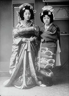 Geisha Prints: Geisha girls, between c1915 and c1920. Creator: Bain News Service